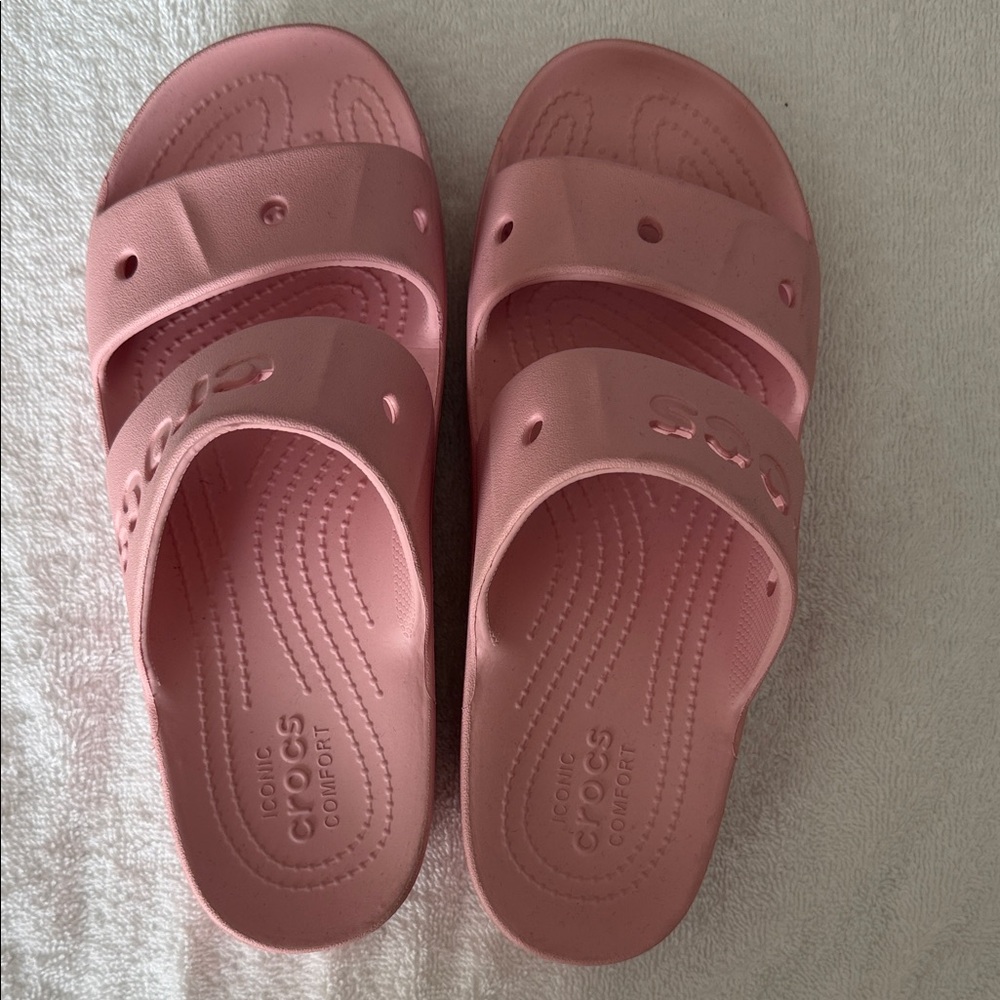 CROCS Light Pink Slide Sandals